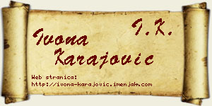 Ivona Karajović vizit kartica